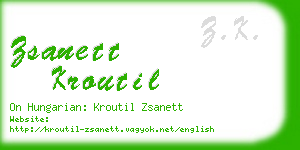 zsanett kroutil business card